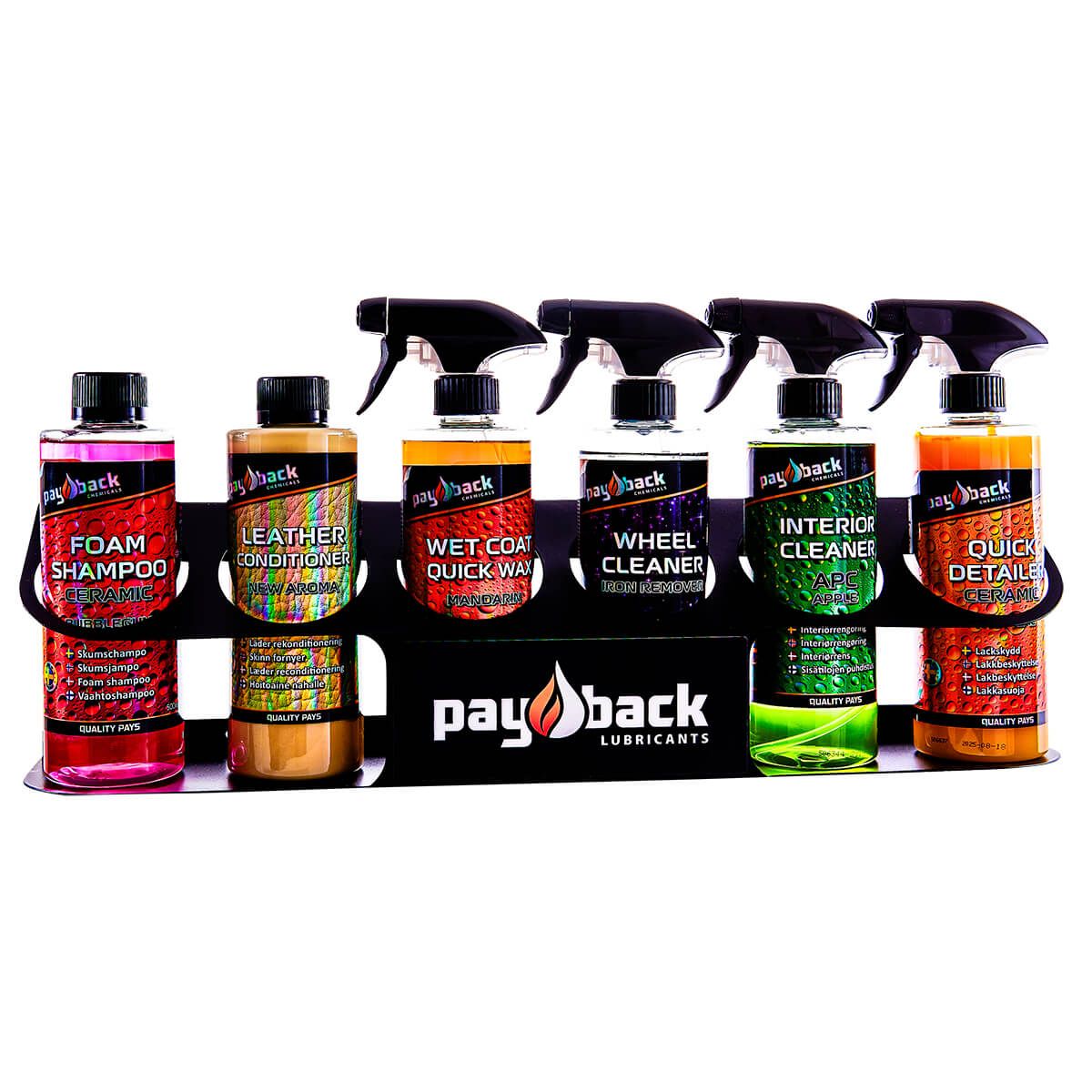 Vægholder i metal til 6 flasker - Billede 2